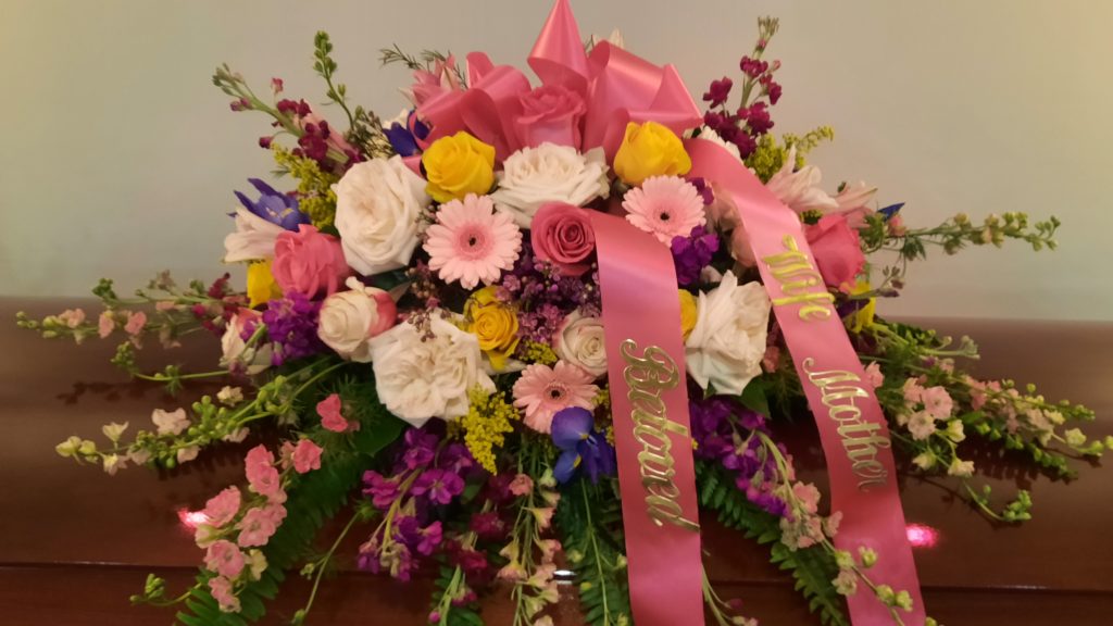 EMY Funeral- Garden Casket Flowers